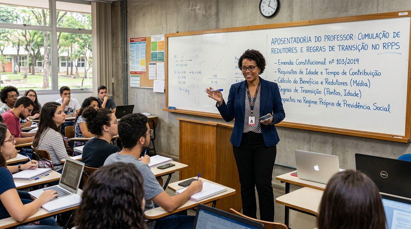 Aposentadoria do Professor: Cumulação de Redutores e Regras de Transição no RPPS