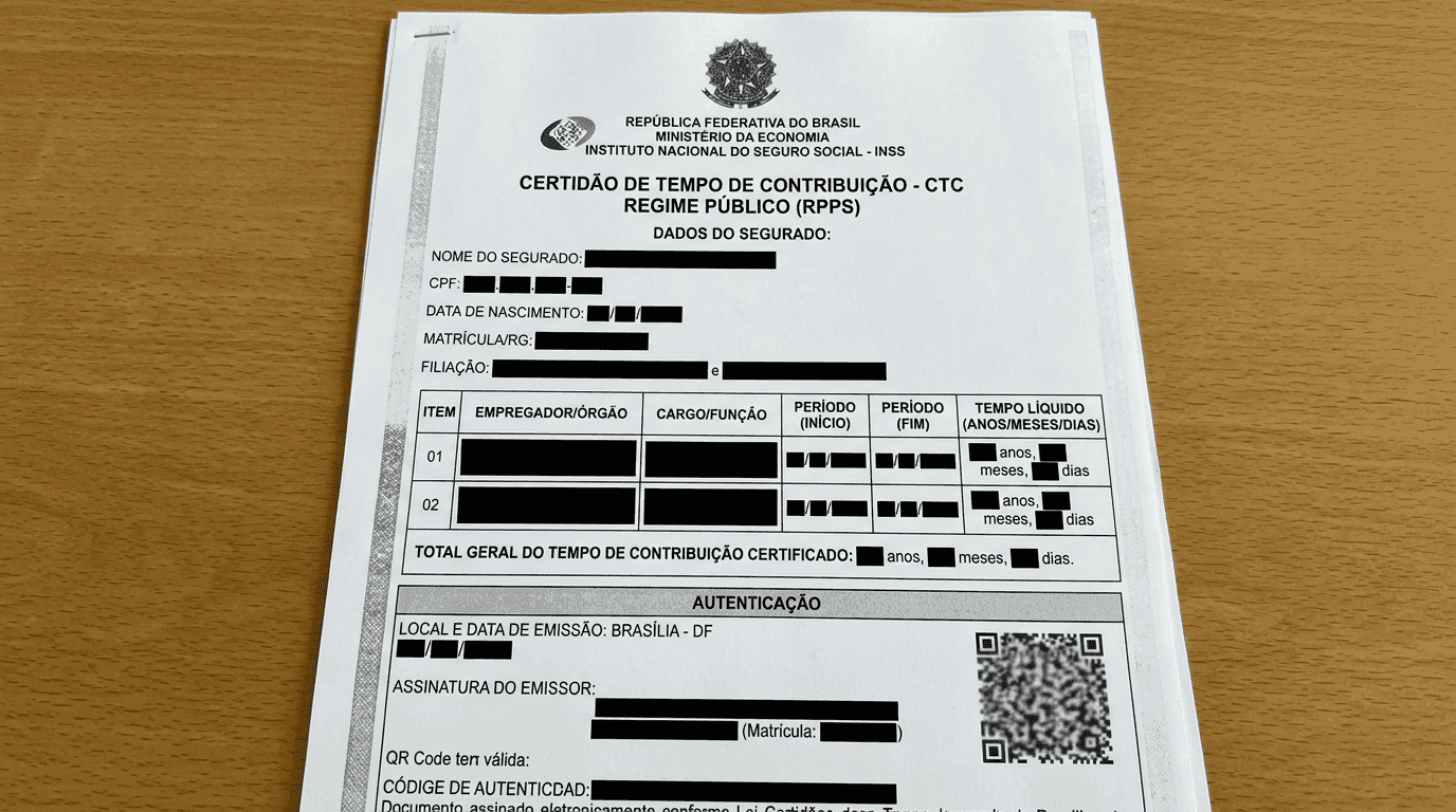 O que fazer com tempo trabalhado no Regime Publico CTC